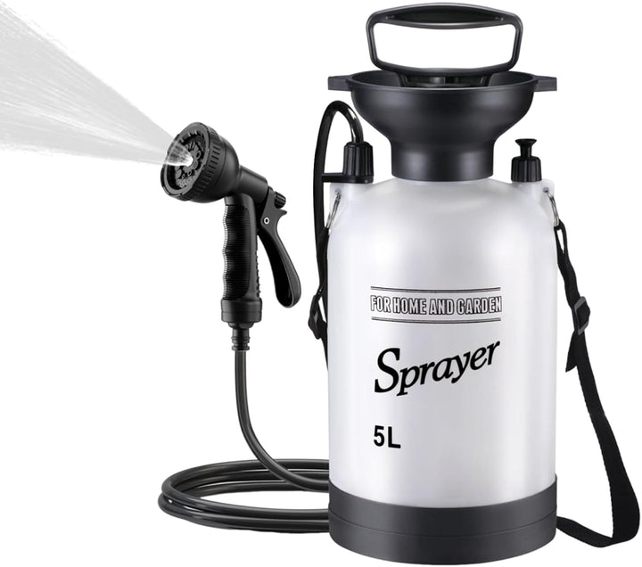 Generisch Camping Dusche Tragbare Campingdusche 5L/8L Manuelle Pumpe Mit Schlauch Für Haustier/Auto
