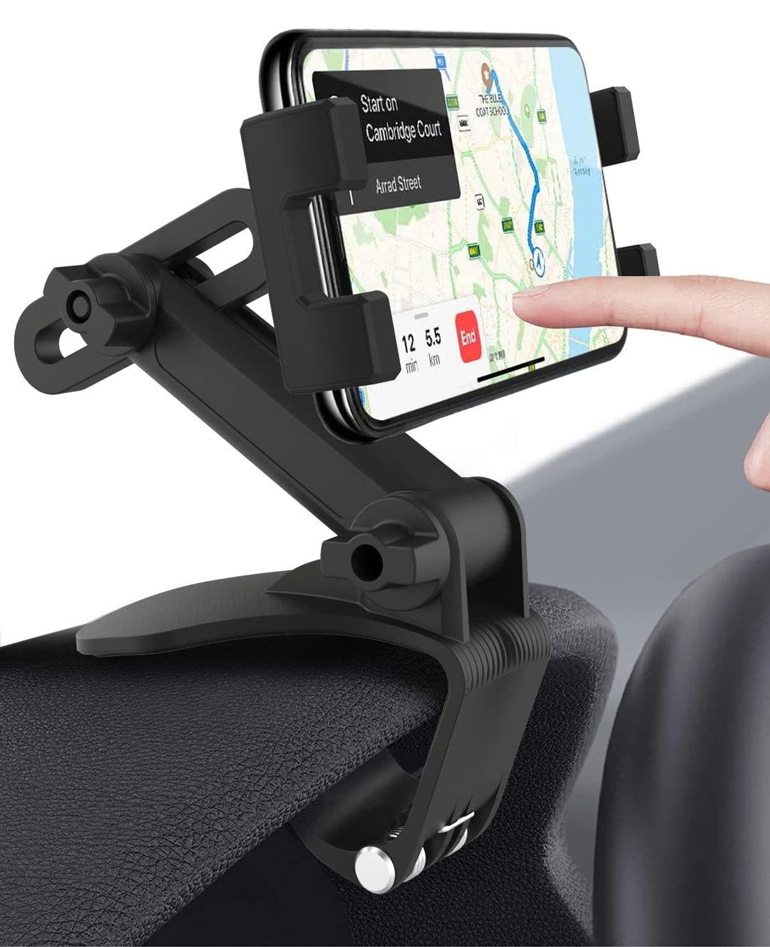 woleyi Armaturenbrett Clip Auto Handyhalterung, Universal KFZ Sonnenblende &amp; Rückspiegel Tablet Hand