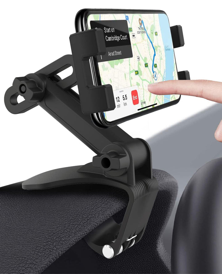 woleyi Armaturenbrett Clip Auto Handyhalterung, Universal KFZ Sonnenblende &amp; Rückspiegel Tablet Hand