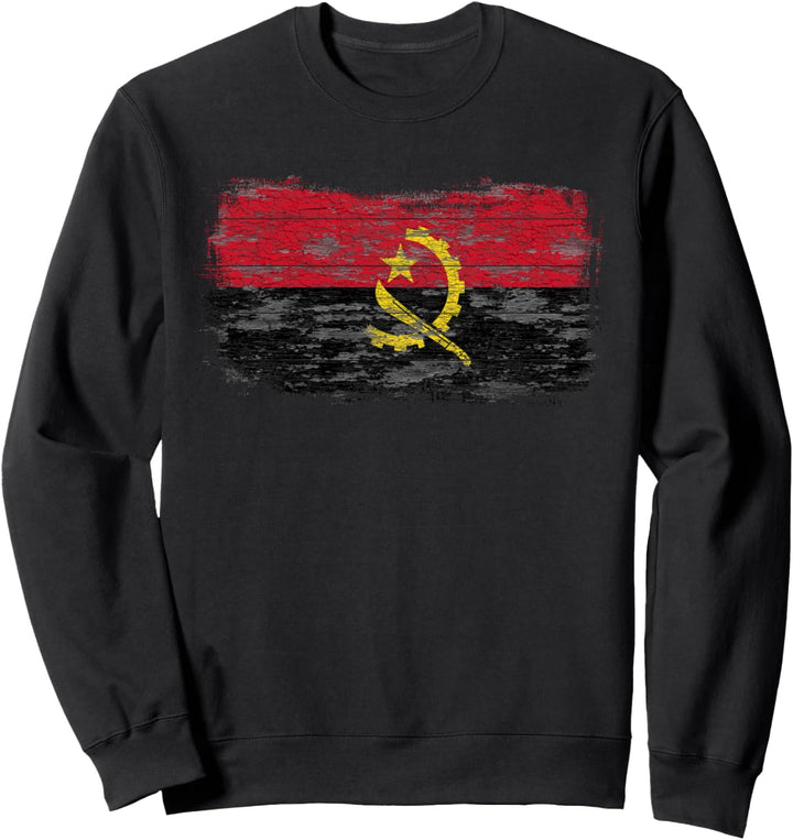 Angola Rustikale Nationalflagge Sweatshirt