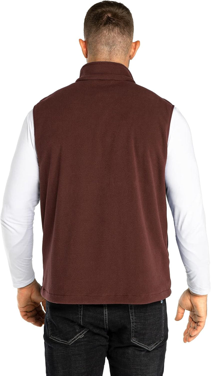 33,000ft Herren Fleece Weste Jacke Standkragen Ultraleicht Outdoor Ärmellose Fleecejacke Gilets Tops