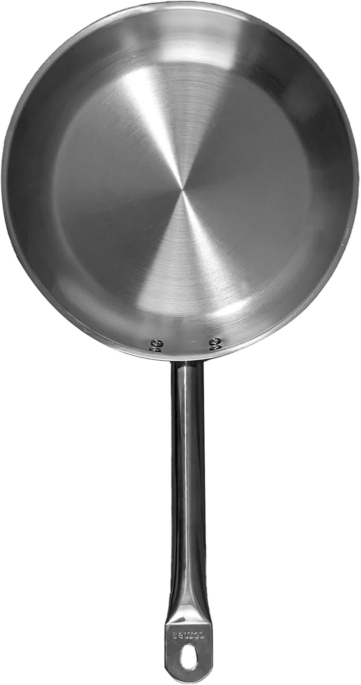 Comas Pfanne aus Edelstahl, 3 Schichten, mit Griff, für Induktion, Gas, Elektro, Ceran, Backofen, ko