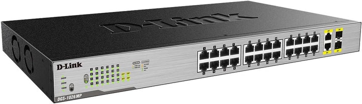 D-Link DGS-1026MP Layer2 PoE+ Gigabit Switch (26-Ports, davon 24 x 10/100/1000 Mbit/s PoE-Ports und