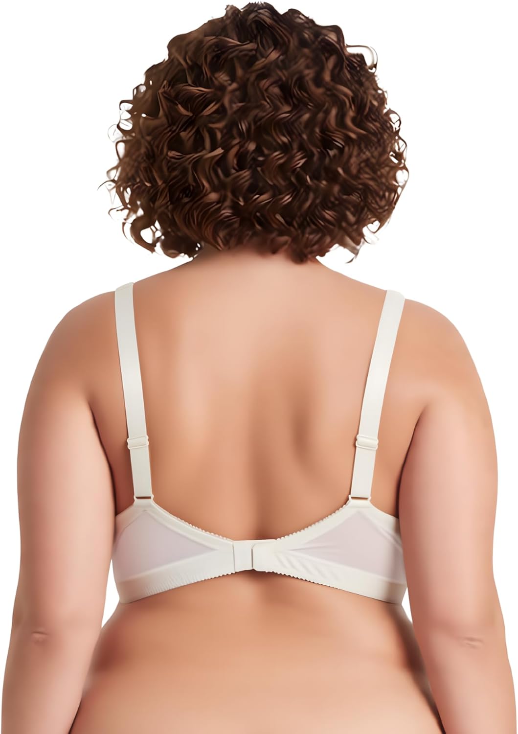 Curve Muse Damen Übergrösse Minimizer Ungefüttert Kabellos Spitze Vollständige Abdeckung BHS Marine,