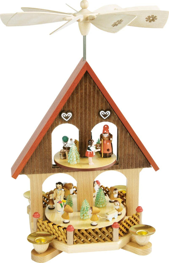 Weihnachtspyramide Erzgebirge Richard Glässer Seiffen Pyramidenhaus 2-stöckig Märchen, 16293