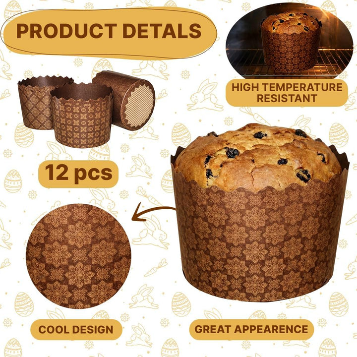 Osterbrotformen, Paska-Form, Kulich, Paskha, Pantone, Osterbrot, Papierform, Panettone-Papierform, S