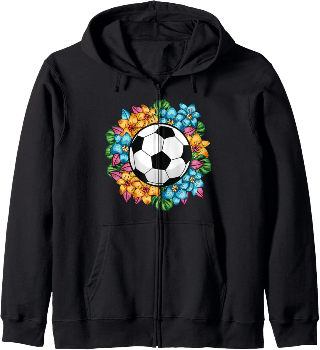 Fussball-Mädchen - Blumen für die Fussballspielerin Kapuzenjacke