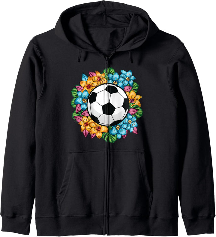 Fussball-Mädchen - Blumen für die Fussballspielerin Kapuzenjacke