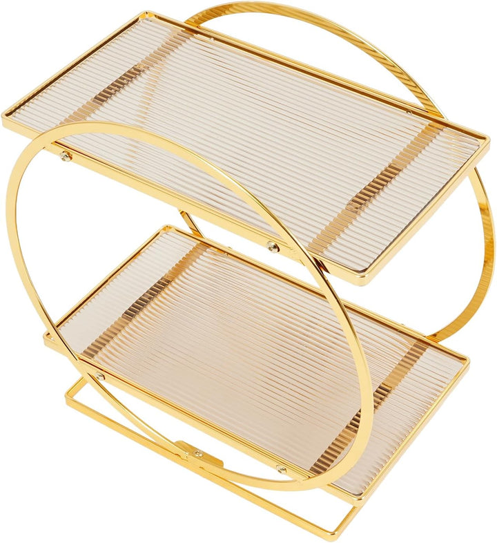 Makeup Organizer 2 stöckig Hautpflege Parfüm Organizer Perfume Storage Kosmetik Aufbewahrungsrega l2