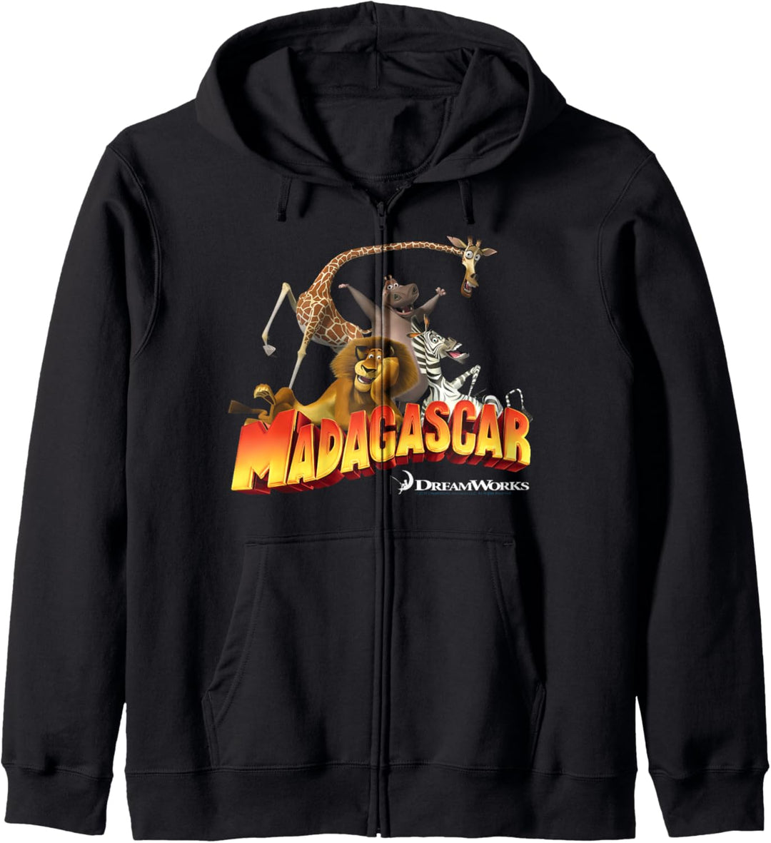 Madagascar Group Shot Classic Movie Logo Kapuzenjacke