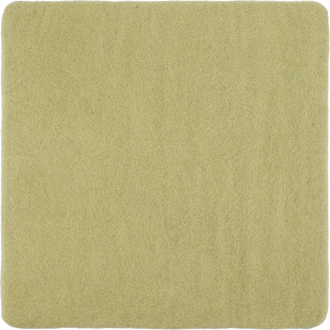 myfelt Flache Filz Sitzauflage, Filz Stuhlauflage - Pitt - quadratisch, 36x36 cm, Hellgrün, Hellgrün