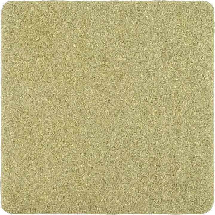 myfelt Flache Filz Sitzauflage, Filz Stuhlauflage - Pitt - quadratisch, 36x36 cm, Hellgrün, Hellgrün