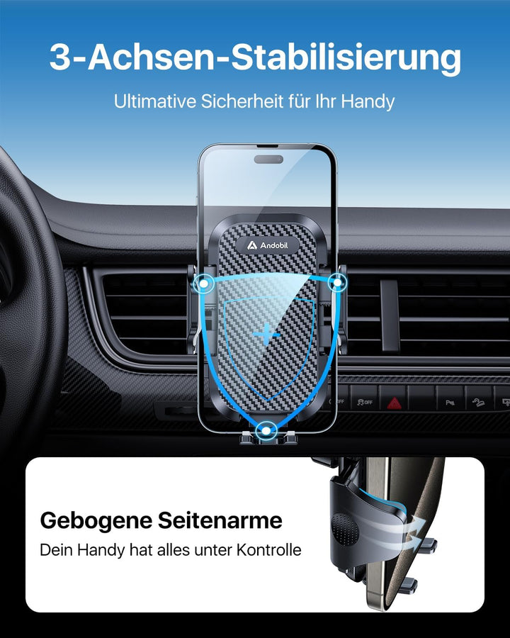 andobil Handyhalterung Auto Handy Halterung Lüftung mit 2023 Upgrade Lüftungsclip Kfz Handyhalterung