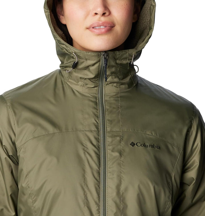 Columbia Damen Switchback Iii Jacke, Wasserdicht & Atmungsaktiv, Verstaubar Regenjacke 1X Steingrün,