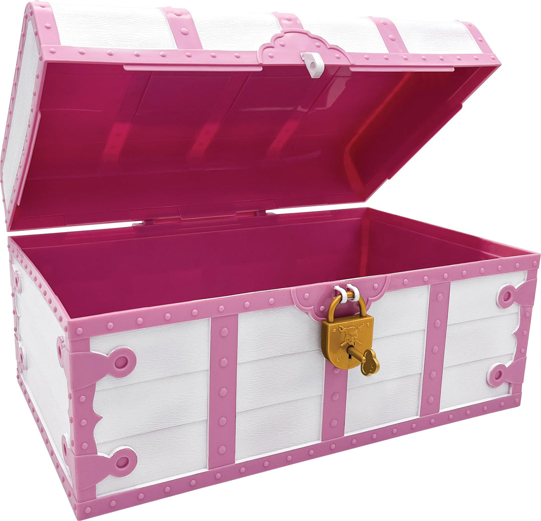Teacher Created Resources TCR6055 Schatztruhe mit Schloss und Schlüssel, Rosa und Weiss