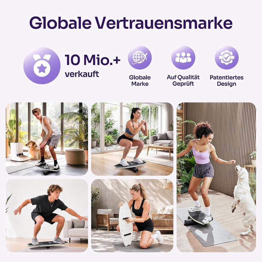 Balance Board Holz: Sportneer Indoorboard Skateboard, Indoor Surfboard Trickboard und Gleichgewichts