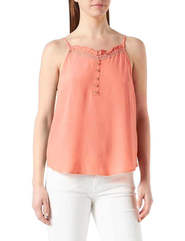 Naf Naf Damen Klassisches Hemd 34 Papaya, 34 Papaya