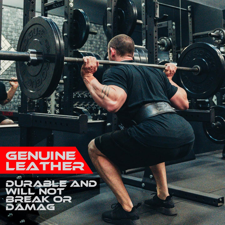 BEAST RAGE Gewichthebergürtel für Männer und Frauen, Leder-Gürtel für Gewichtheben, 10,2 cm gepolste