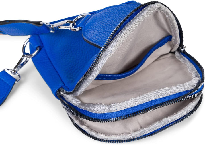 styleBREAKER Damen One Shoulder Rucksack, gemusterter Schultergurt, Einfarbige Crossbody Bag, Cityru