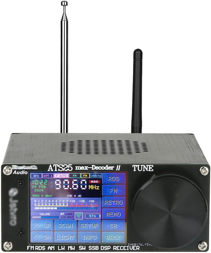 HamGeek ATS25 Max Decoder II Version Vollband Funkempfänger FM SW SSB MW LW Empfänger mit 2,4-Zoll T