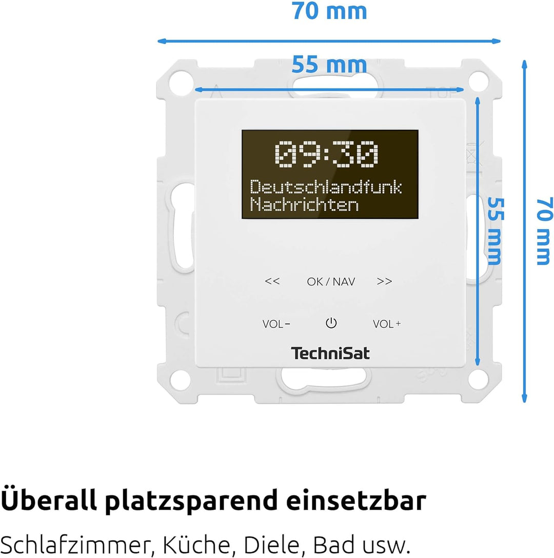 TechniSat DIGITRADIO UP 55 - DAB+ Unterputzradio für die flexible Montage (DAB, UKW, Bluetooth-Empfa