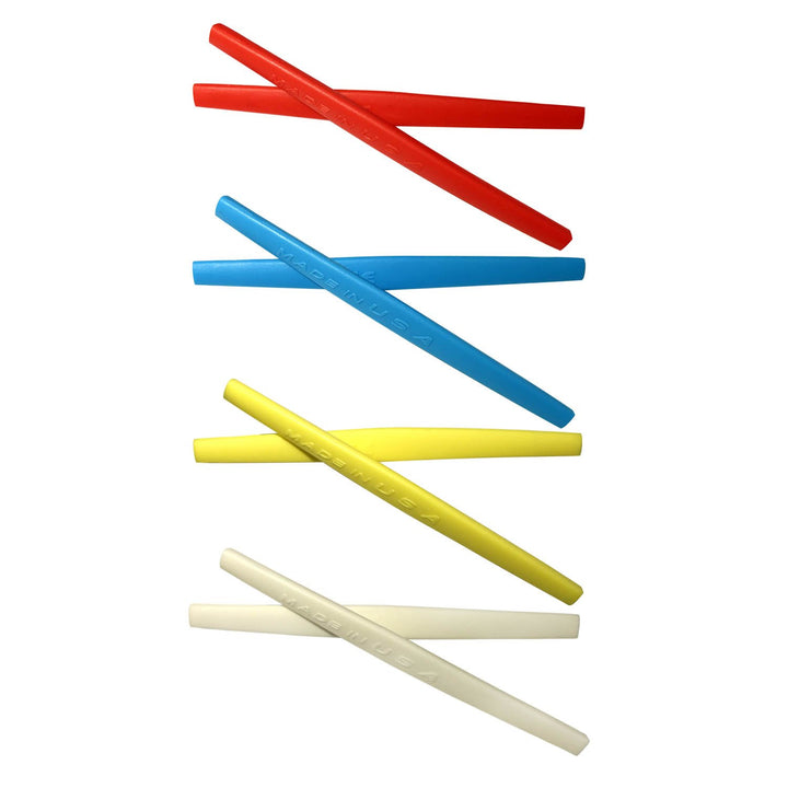 HKUCO Replacement Silicone Leg Set For Oakley Square Wire 2.0 Ear socks Rubber Kit Red/Blue/Yellow/W