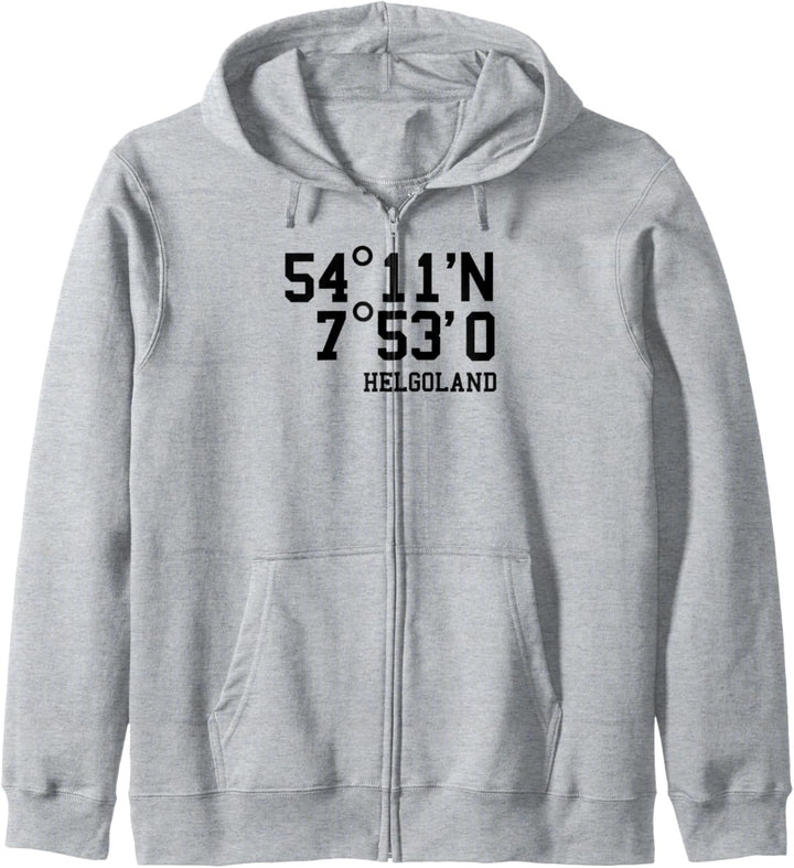 Helgoland Koordinaten Nordsee Insel Urlaub Geschenk Kapuzenjacke