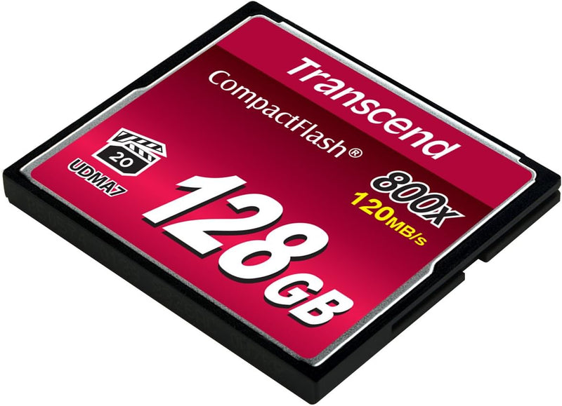 Transcend 128GB CompactFlash 800 Speicherkarte TS128GCF800 128GB CF800x, 128GB CF800x