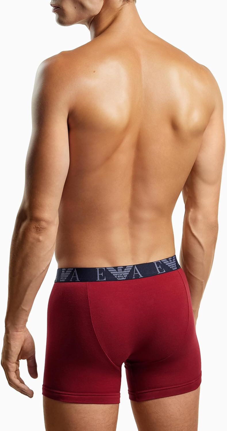 Emporio Armani Herren 3-Pack Trunk Core Logoband Trunks S Blau, S Blau