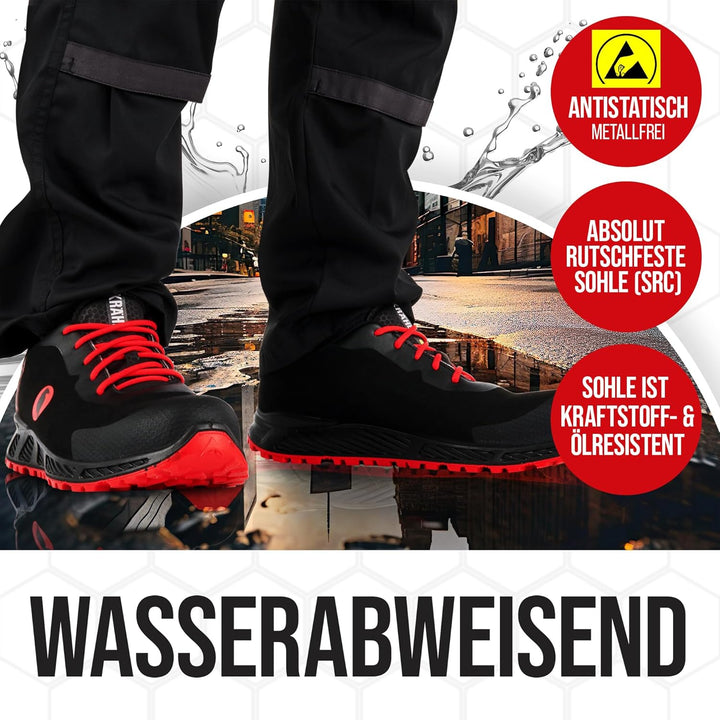 KRÄHE Black Crow S3 ESD SRC Sicherheitshalbschuh Blau I Arbeitsschuh & Sicherheitsschuh für Herren 3