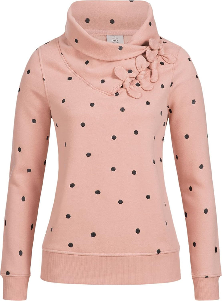ONLY Damen Sweatshirt Lisa Bow Highneck rosaXS