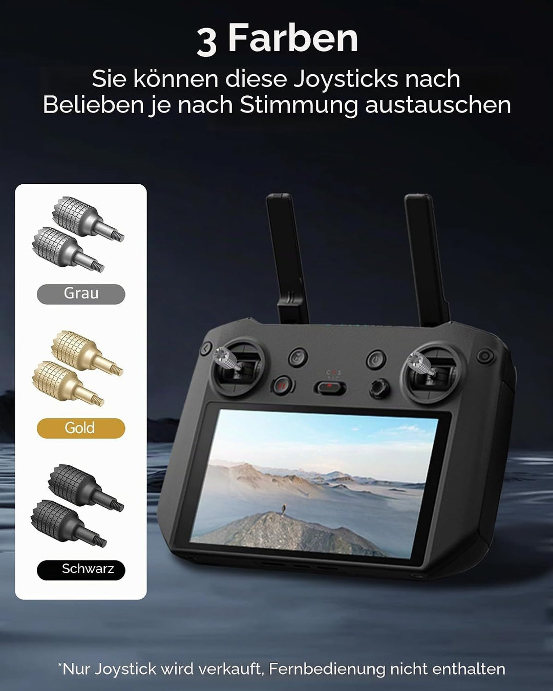 LKTOP Umhängeband und Joysticks für DJI Controller (1 Stück + 3 Paar), Drohnenzubehör für Mini 3 Pro