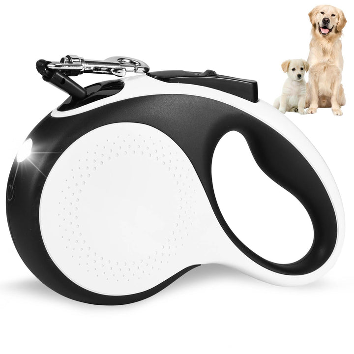 Hundeleine 5m, 360° Verknotungsfreier Flexi Leine mit LED-Licht, Rollleinen für Hunde Einziehbares Z