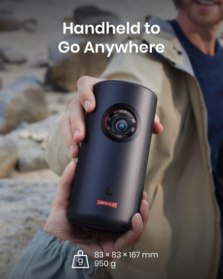 Nebula Anker Capsule 3 Laser 1080p, Smart, WLAN, Mini-Beamer, Black, Dolby Digital, Autofokus, 120-Z