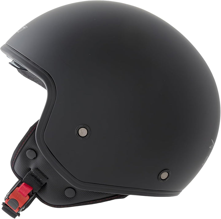 A-Pro Motorradhelm Motorrad Roller Jet Helm Innensonnenblende Viser Matt Schwarz S 55-56 cm ( S) Sch