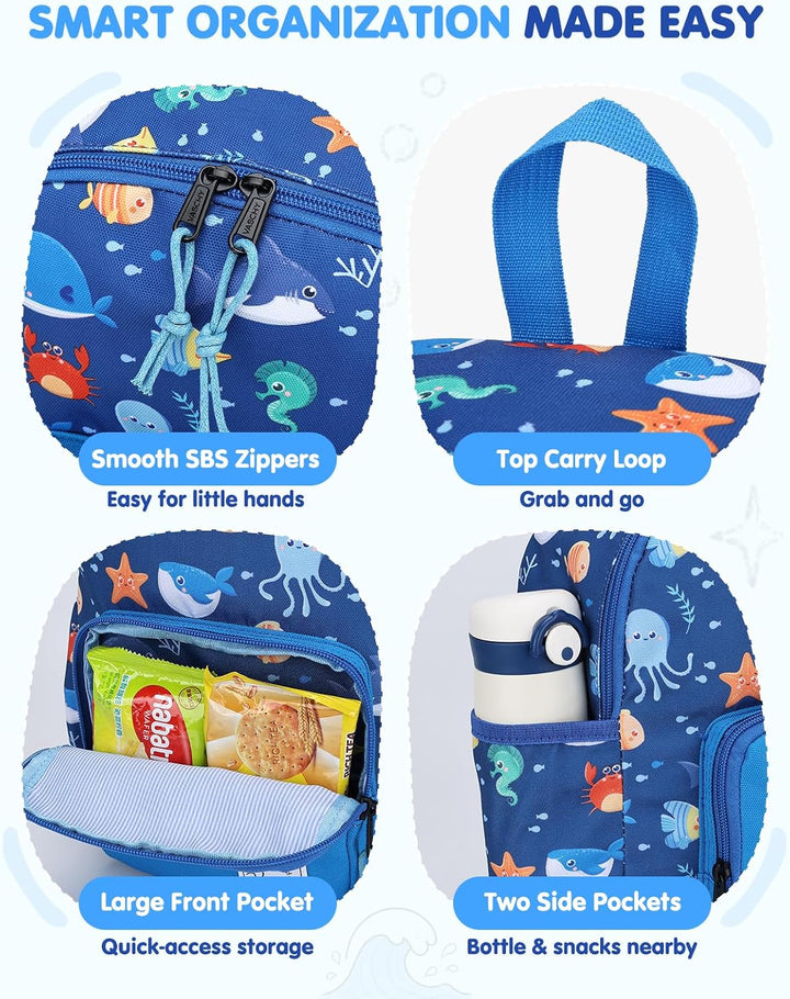 VASCHY Kinderrucksack, leicht, Schulranzen, Mädchen, Jungen, Grundschule, Kindergarten, 4 – 6 Jahre,