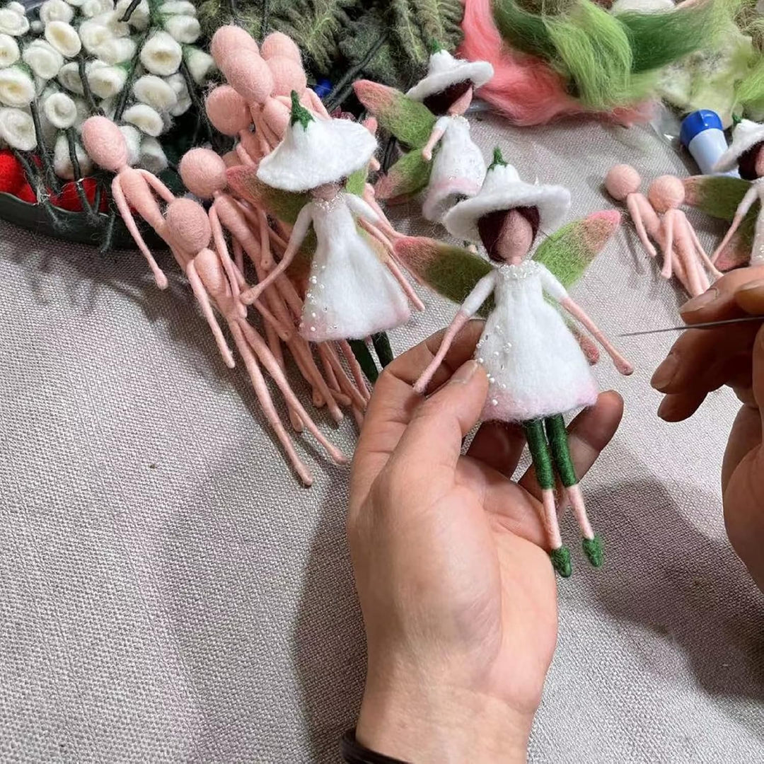 5 Stück Vorgefertigtes Filzset Filzwolle Körper 7cm, um Feen, Mumien, Gnomen, Aliens leichter zu mac