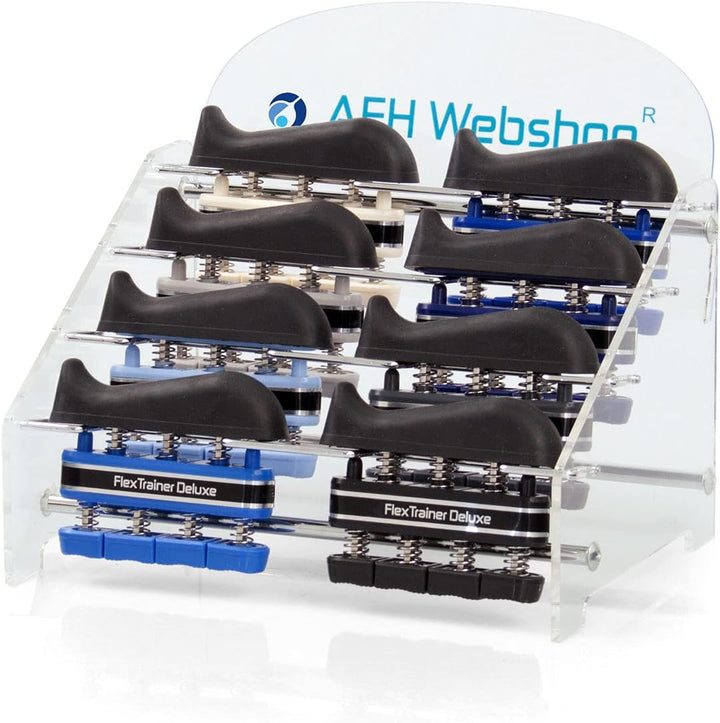 AFH Webshop 8er Spar-Set MIT Display | Flex Trainer Deluxe | Handtrainer Fingertrainer | Handtrainin