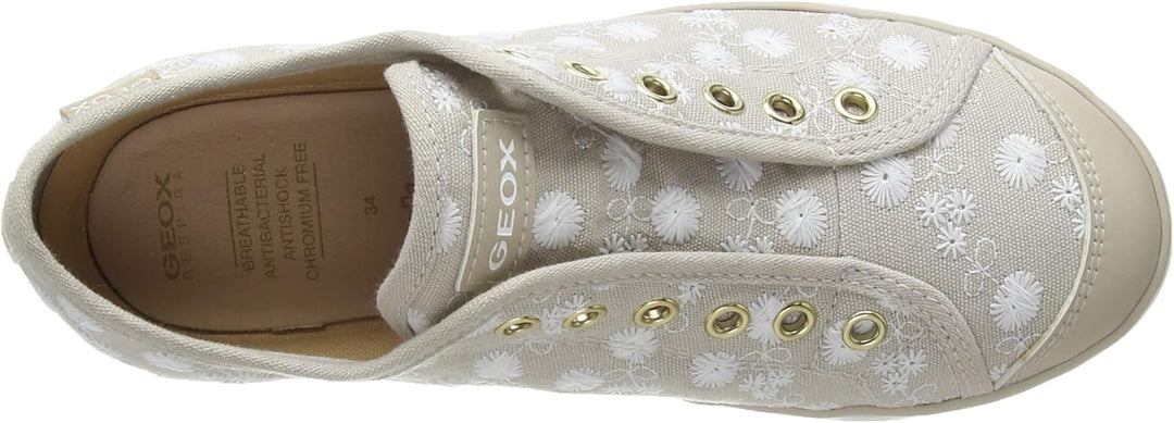 Geox Mädchen Jr Ciak Girl C Sneakers 24 EU Beige, 24 EU Beige