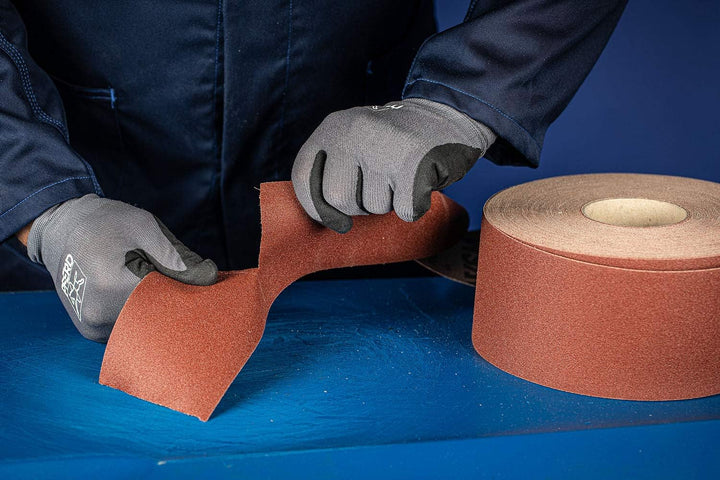 PFERD Schleifbandrolle | Gewebe, 100mm x 50m, Korund A320 | 45016332 – für universelle Anwendung Gew