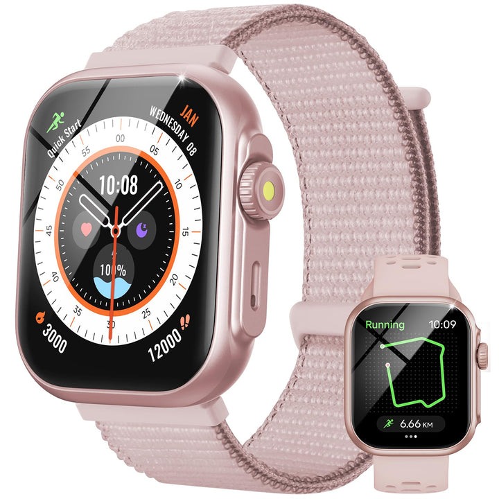 Parsonver Smartwatch Damen mit Telefonfunktion, Fitnessuhr mit GPS, 3 ATM wasserdichte für Schwimmen