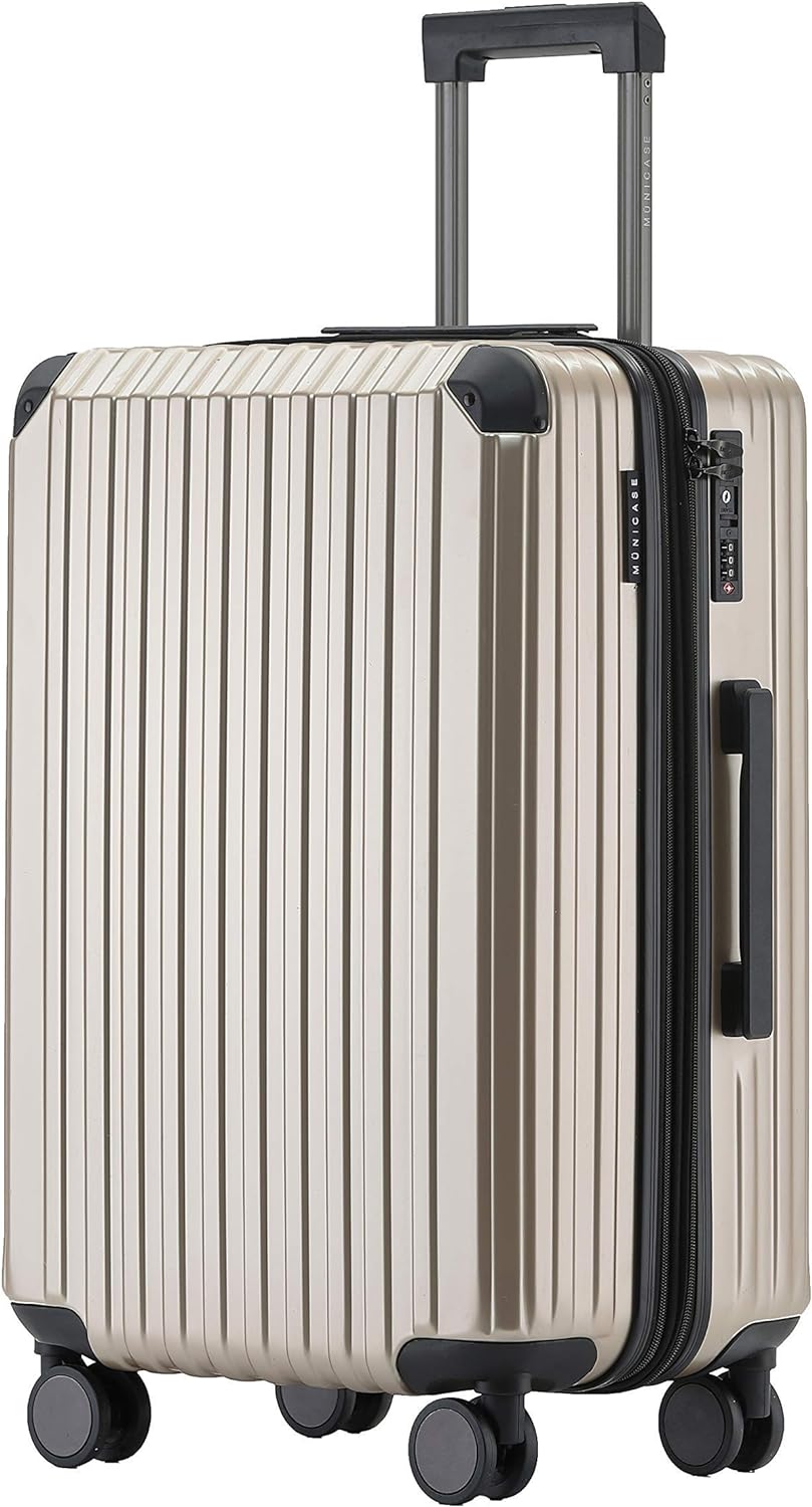 Münicase M816 TSA-Schloss Koffer Reisekoffer Trolley Kofferset Hardschale Boardcase Handgepäck (Cham