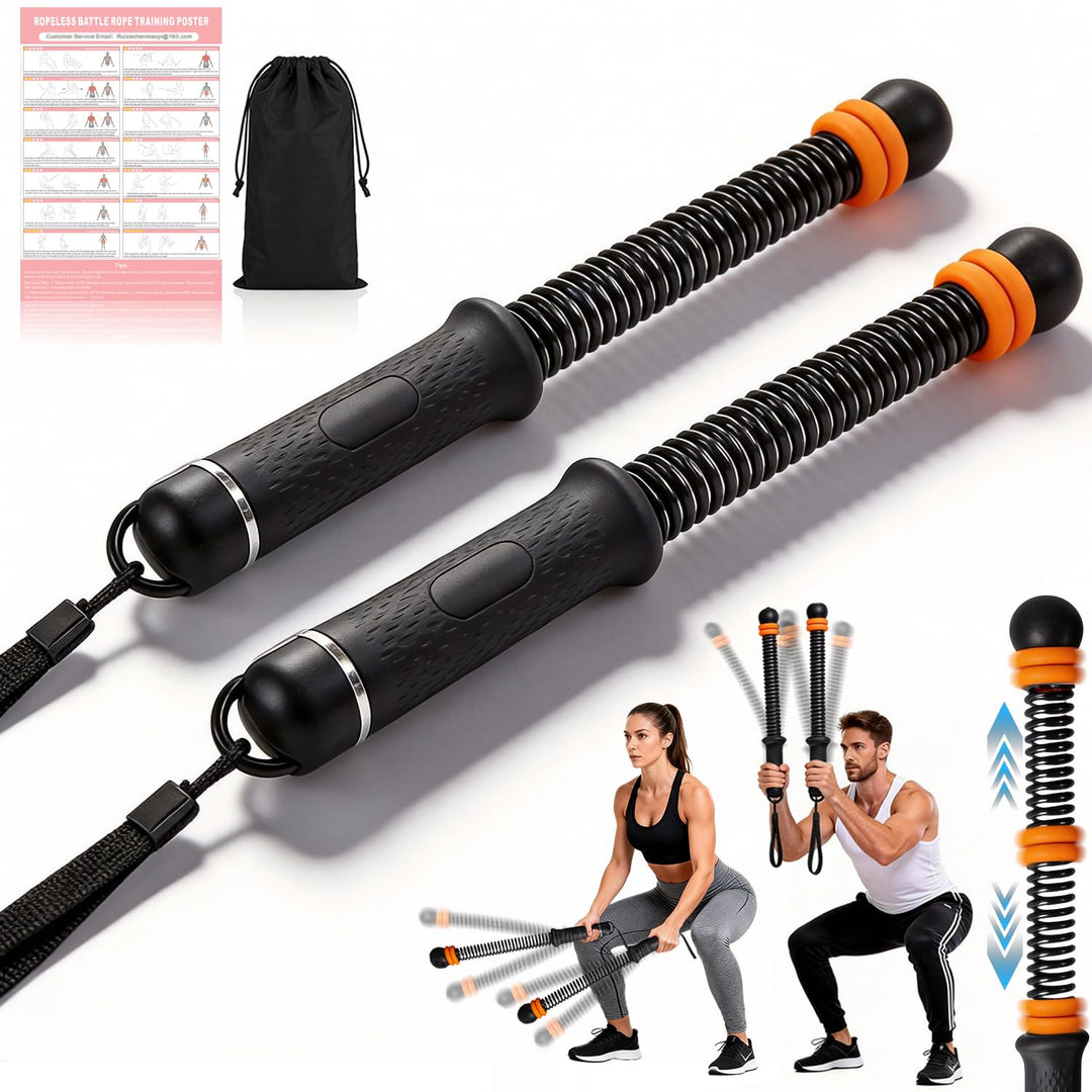 2026 Verstellbares Ropeless Battle Rope, Battle Rope Ohne Seil mit Tragetasche & Übungsanleitung, Ge