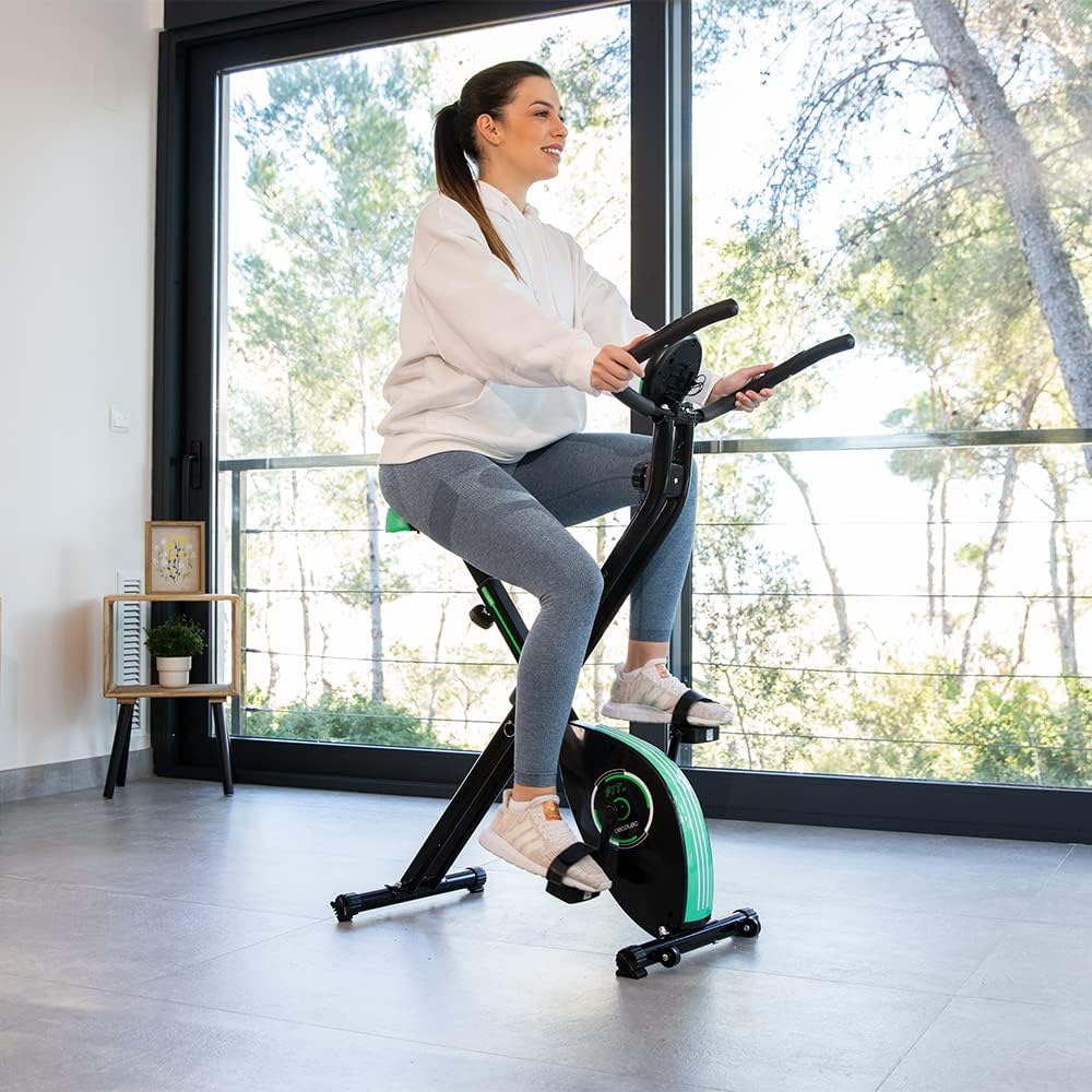Cecotec Faltbares Heimtrainer X-Bike X. Schwungrad 2,5 kg, variabler Magnetwiderstand, 8 Stufen, Kom