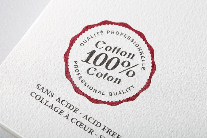 Clairefontaine 96417C Malblock, 4-seitig verleimt Aquarellpapier Feinkörnig, Fontaine/Hadern, 42 x 5