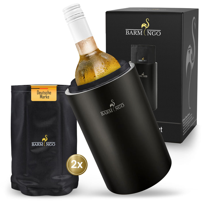 Weinkühler Edelstahl mit Kühlakkus – Getränkekühler & Flaschenkühler für Wein, Sekt, Champagner | Se