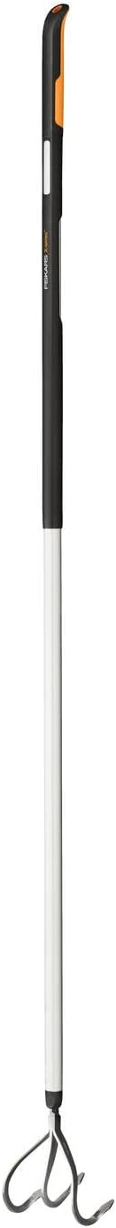 Fiskars Krümmer mit 3 Zinken, Für optimale Beetvorbereitung und -pflege, Länge: 172 cm, Breite: 14,8