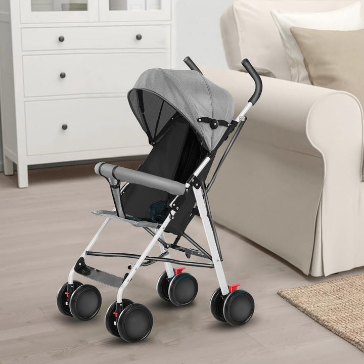 OHMG Kinderwagen für Babys, 0 – 3 Jahre, Traglast 15 kg, mit verstellbarer Rückenlehne und Fussstütz