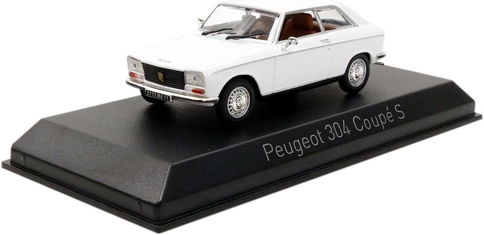 Norev-304 S Coupe 1973 Peugeot Miniatur-Fahrzeug, Weiss, Massstab 1:43