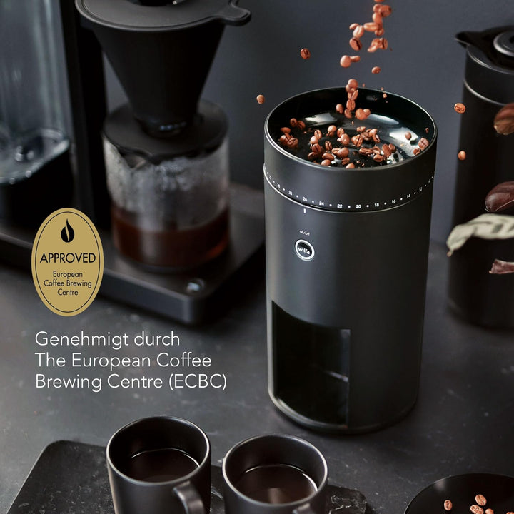 Wilfa SVART UNIFORM+ Elektrische Kaffeemühle I 41 Mahlgrade I 58mm Edelstahl-Flachmahlkopf I inkl. W